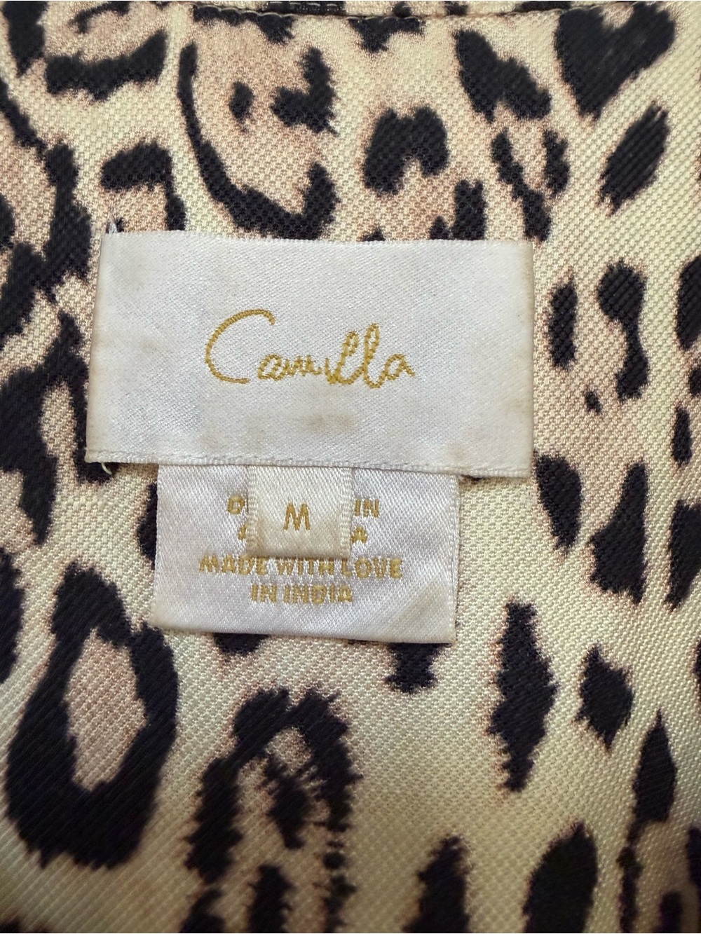 Camilla Leopard-Print Tie-Waist Jumpsuit in Beige and Black - Picture 3 of 8